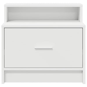 Comodino con Cassetto Bianco 51x31x47 cm