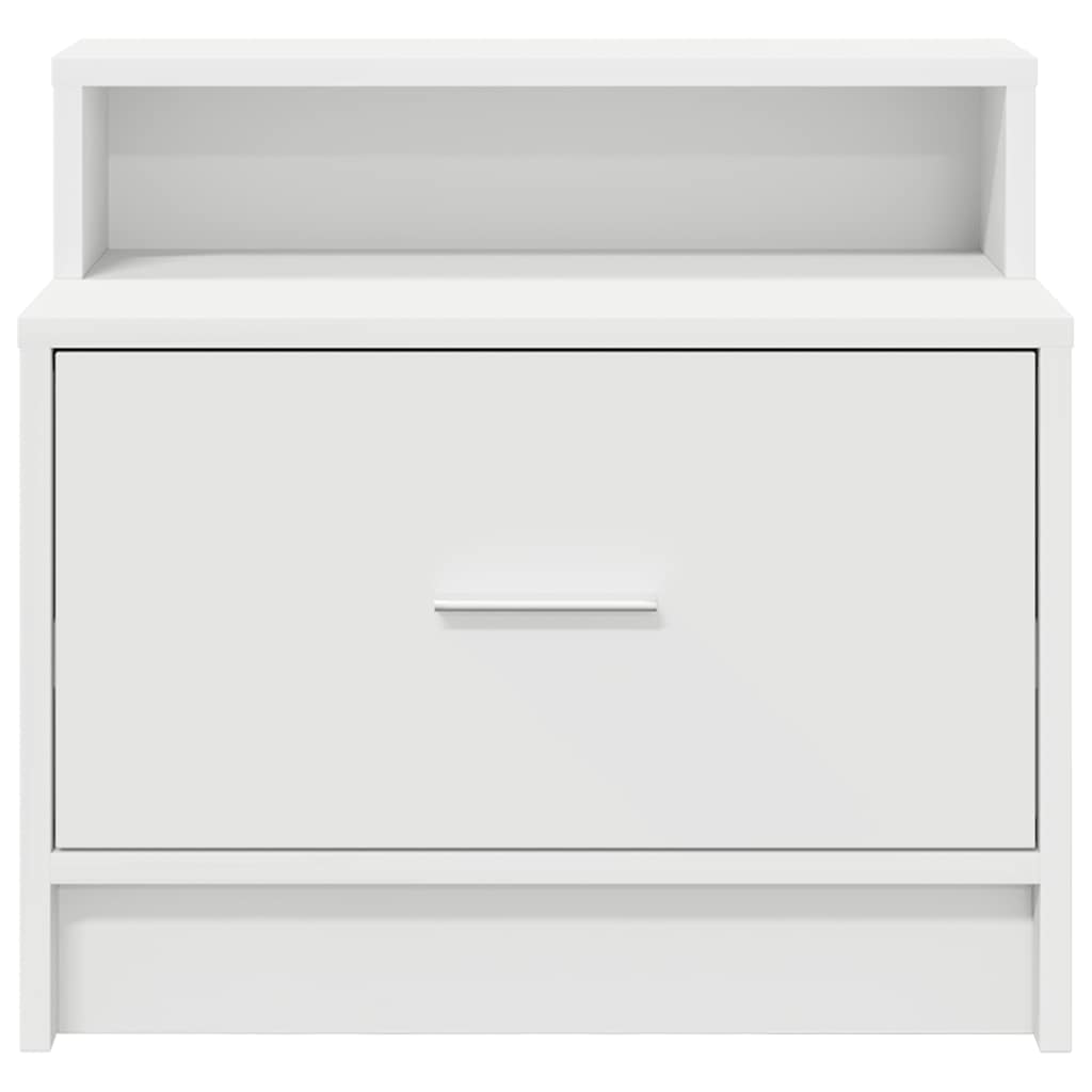 Comodini con Cassetto 2 pz Bianco 51x31x47 cm 858669