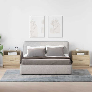 vidaXL Comodini con Cassetto 2 pz Rovere Sonoma 51x31x47 cm