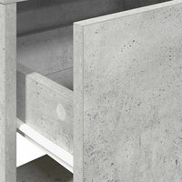 Comodino con cassetto-Tavolino da notte Grigio Cemento 51x31x47 cm