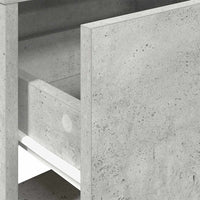 Comodini con Cassetto 2 pz-Set di 2 Tavolino da notte Grigio Cemento 51x31x47 cm
