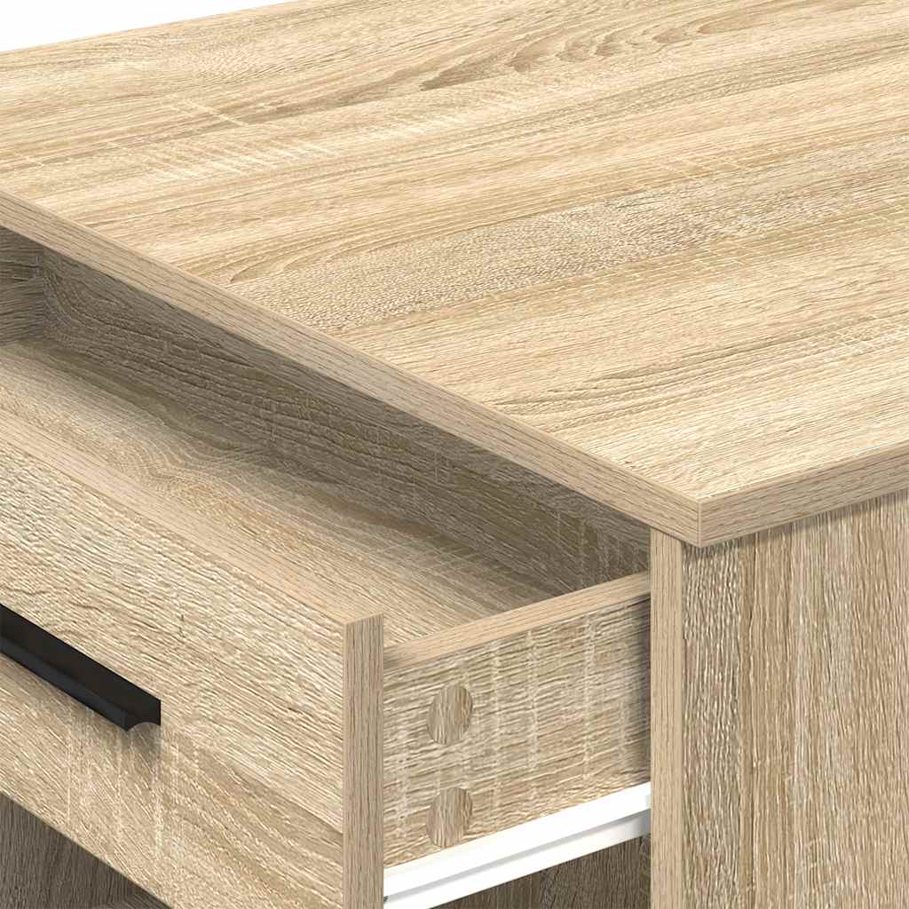 Scrivania con Cassetto Ripiano Rovere Sonoma Legno Multistrato 858688