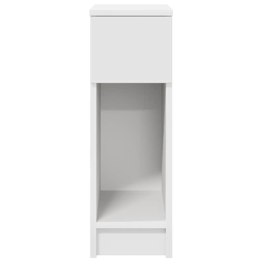 Comodino con Cassetto Bianco 20x36x60 cm 858695