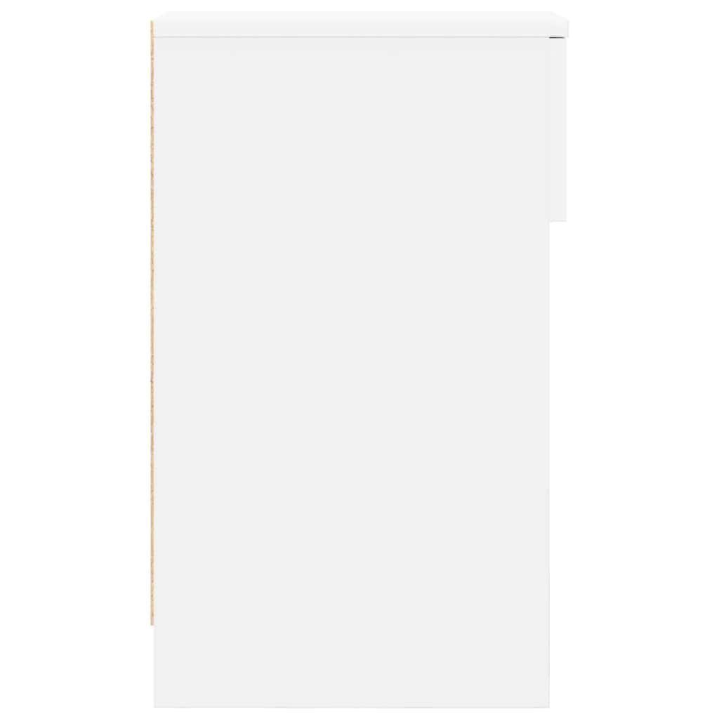 Comodino con Cassetto Bianco 20x36x60 cm