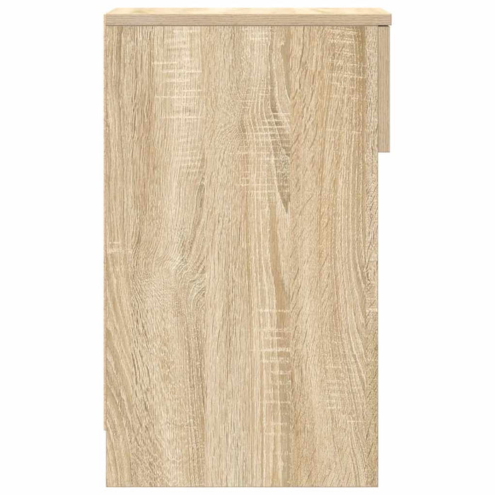 vidaXL Comodini con Cassetto 2 pz Rovere Sonoma 20x36x60 cm