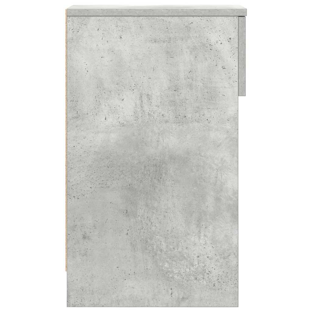 Comodino con Cassetto Grigio Cemento 20x36x60 cm 858701