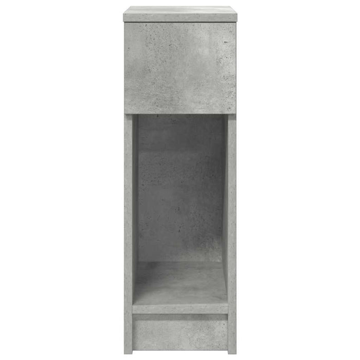 Comodini con Cassetto 2 pz Grigio Cemento 20x36x60 cm 858702