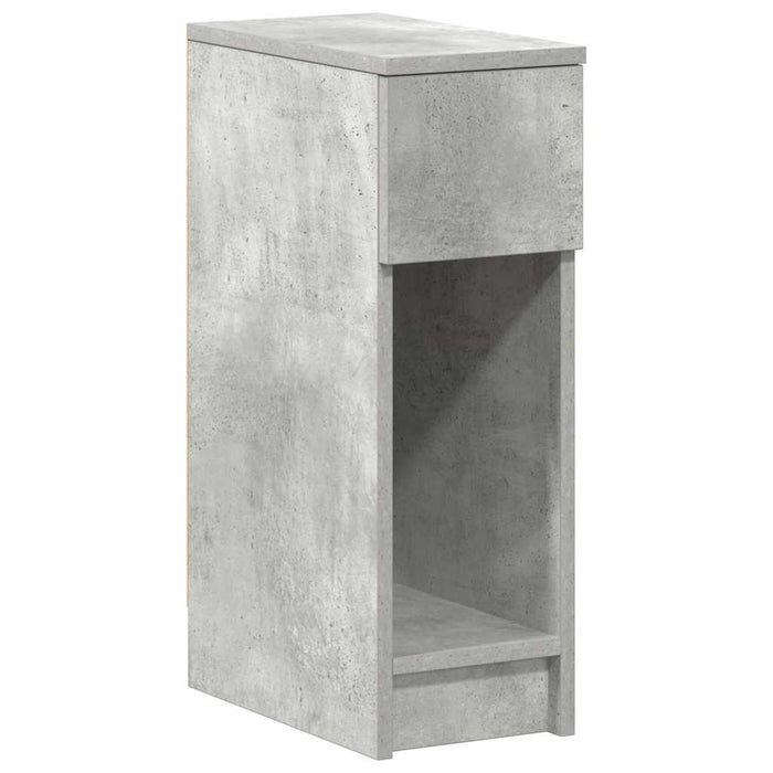 Comodini con Cassetto 2 pz Grigio Cemento 20x36x60 cm 858702
