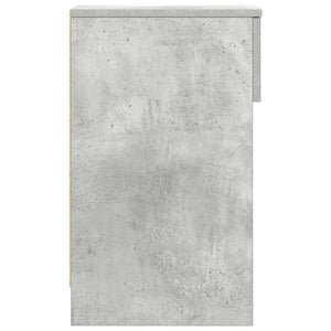 vidaXL Comodini con Cassetto 2 pz Grigio Cemento 20x36x60 cm