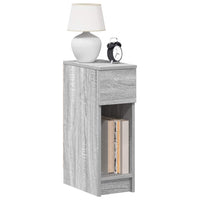vidaXL Comodini con Cassetto 2 pz Grigio Sonoma 20x36x60 cm