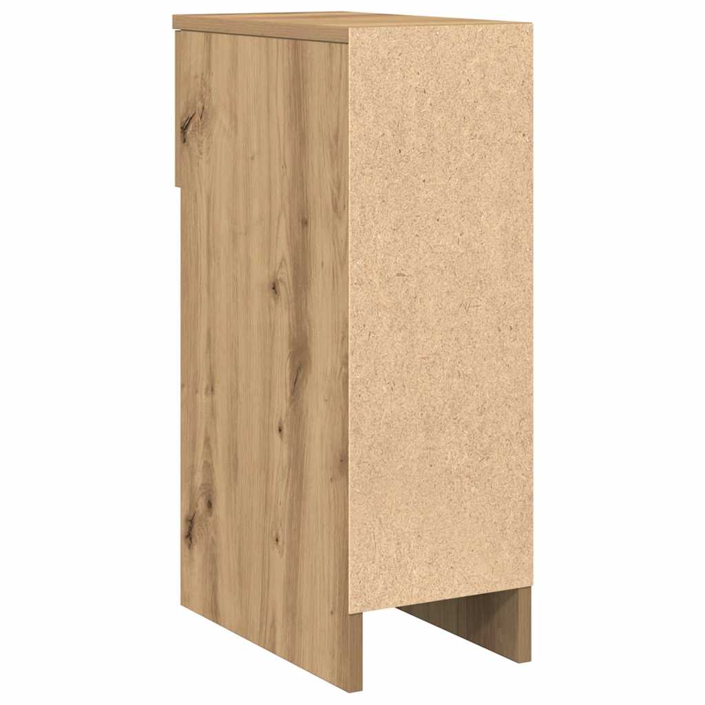 Comodino con Cassetto Rovere Artigianale 20x36x60 cm