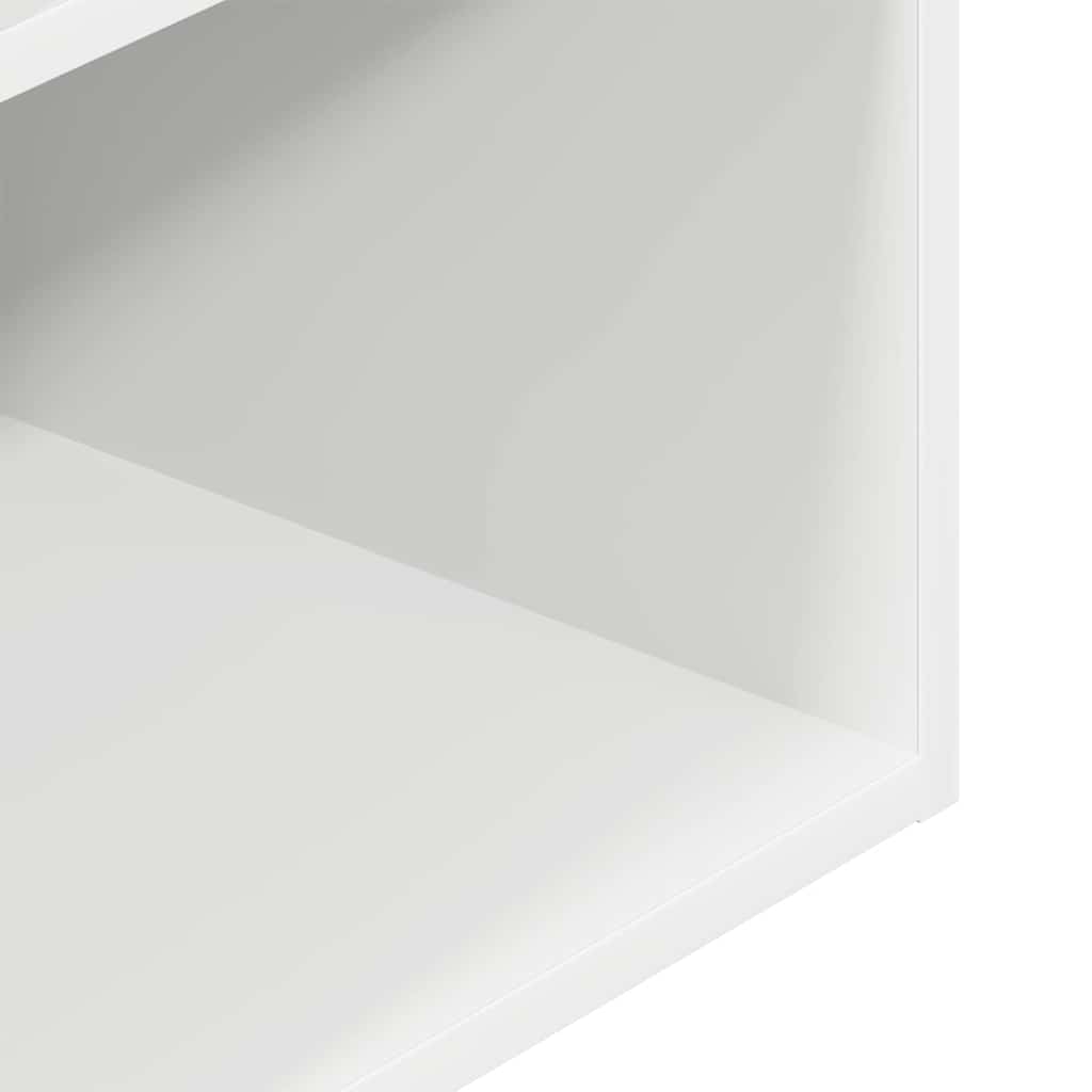 vidaXL Comodini con Cassetto 2 pz Bianchi 35x34x66,5 cm