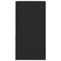 Comodino con cassetto-Tavolino da notte Rovere Nero 35x34x66,5 cm