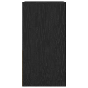 vidaXL Comodino con Cassetto Rovere Nero 35x34x66,5 cm