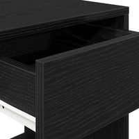 vidaXL Comodini con Cassetto 2 pz Rovere Neri 35x34x66,5 cm