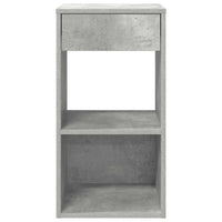 Comodino con Cassetto Grigio Cemento 35x34x66,5 cm