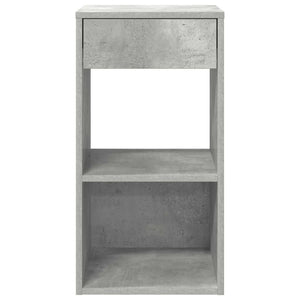 Comodino con Cassetto Grigio Cemento 35x34x66,5 cm
