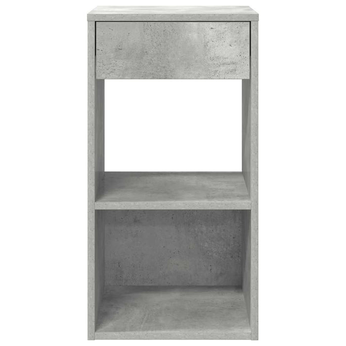 Comodino con Cassetto Grigio Cemento 35x34x66,5 cm