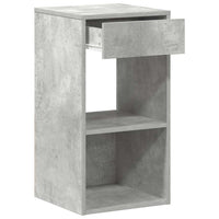 Comodino con Cassetto Grigio Cemento 35x34x66,5 cm 858719