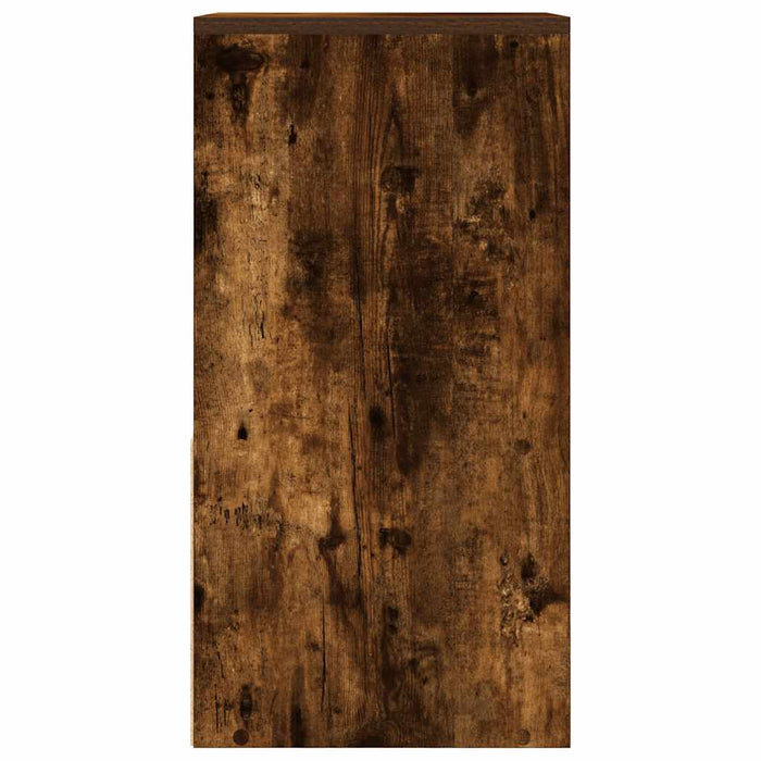 Comodino con cassetto-Tavolino da notte Rovere Fumo 35x34x66,5 cm