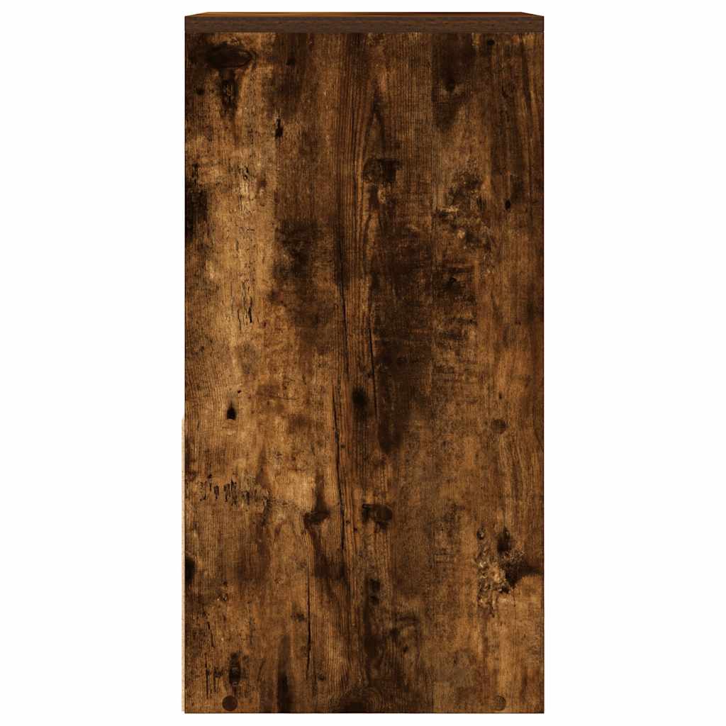 vidaXL Comodino con Cassetto Rovere Fumo 35x34x66,5 cm