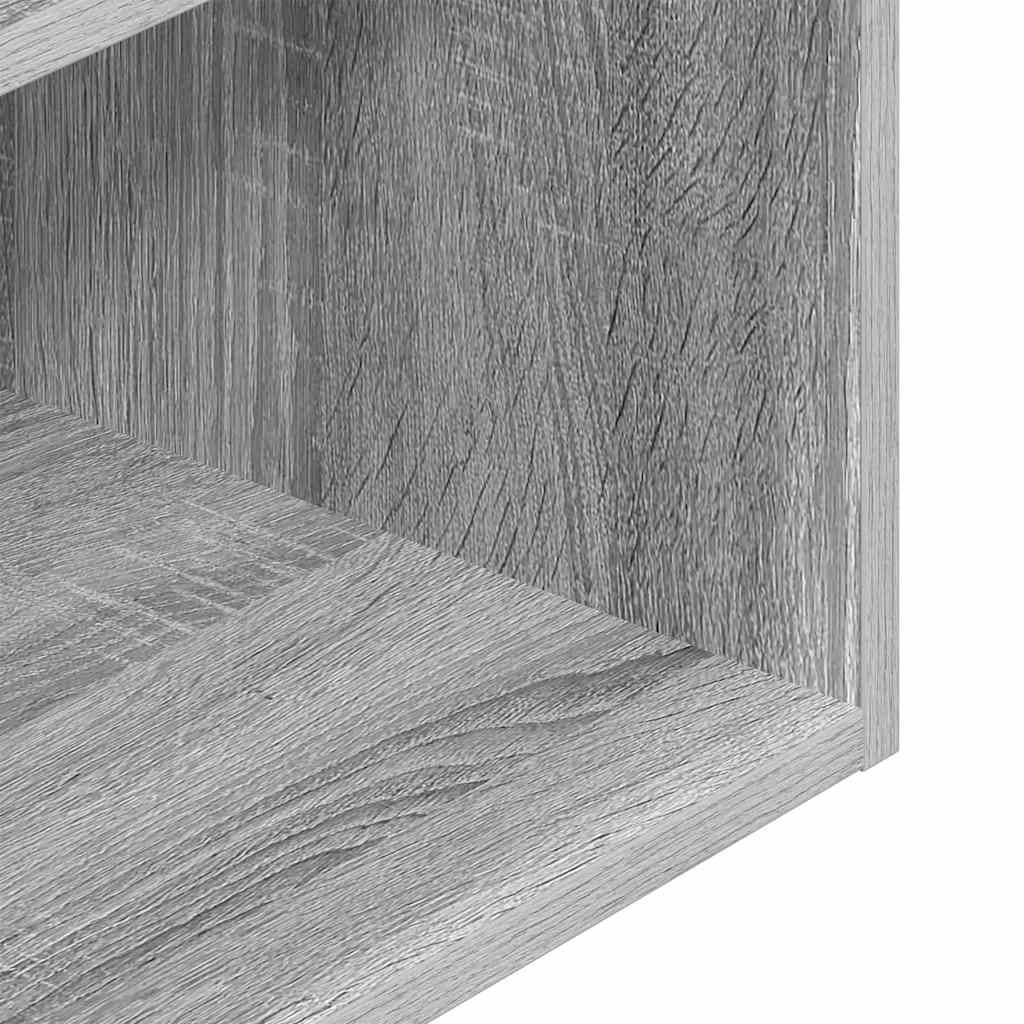 Comodini con Cassetto 2 pz Grigio Sonoma 35x34x66,5 cm