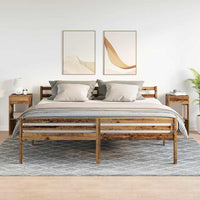 vidaXL Comodini con Cassetto 2 pz Legno Antico 35x34x66,5 cm