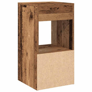 Comodini con Cassetto 2 pz Legno Antico 35x34x66,5 cm 858728