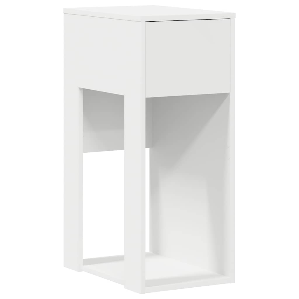 Supporto a Torre per Computer con Cassetto Bianco 30x44x74 cm