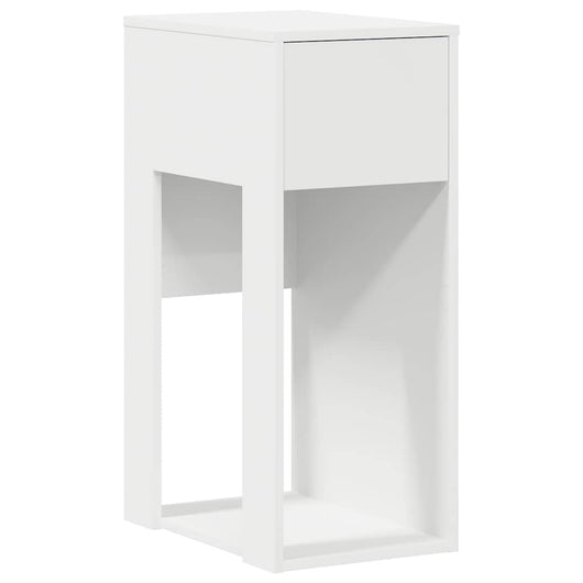 Supporto a Torre per Computer con Cassetto Bianco 30x44x74 cm