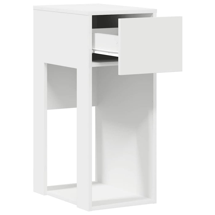 Supporto a Torre per Computer con Cassetto Bianco 30x44x74 cm