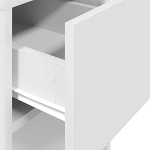 Supporto a Torre per Computer con Cassetto Bianco 30x44x74 cm 858731