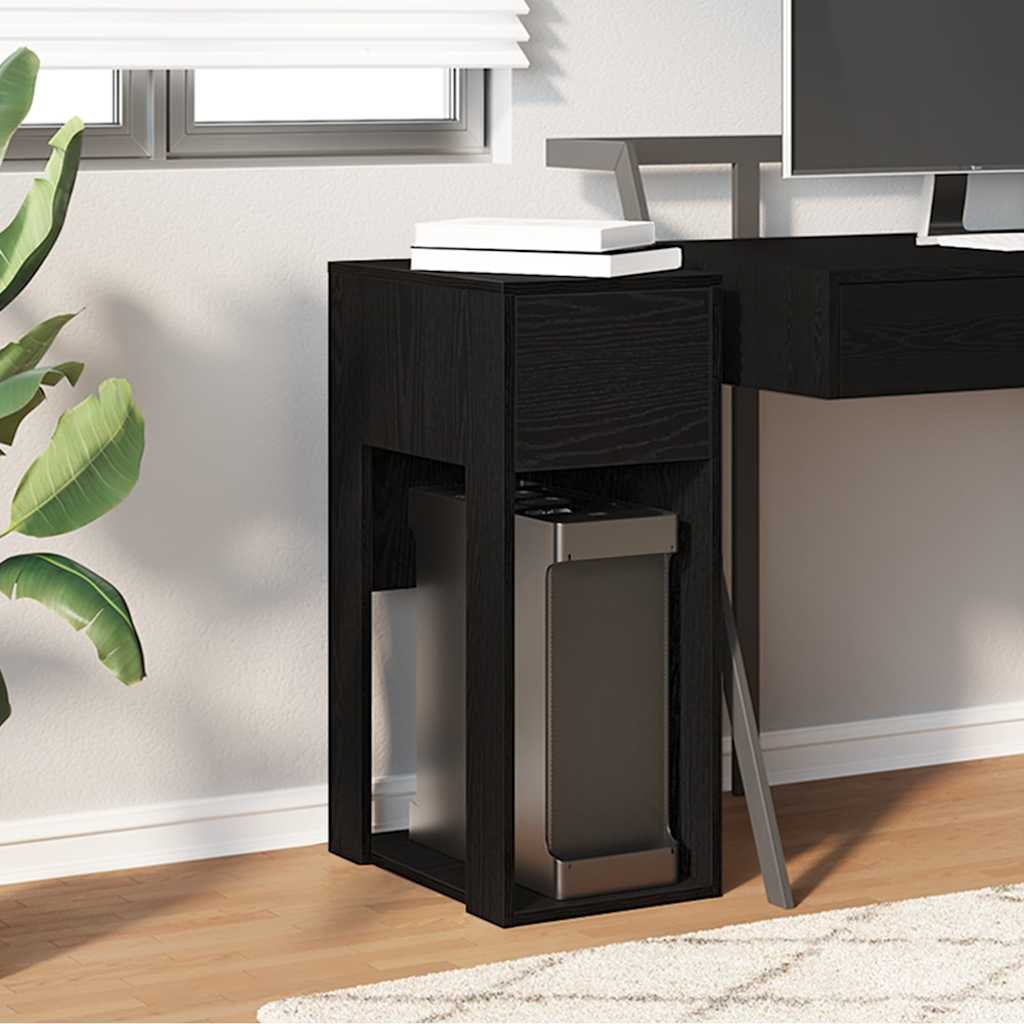 Supporto a Torre per Computer con Cassetto Nero 30x44x74 cm 858732