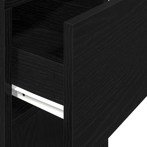 vidaXL Supporto a Torre per Computer con Cassetto Nero 30x44x74 cm