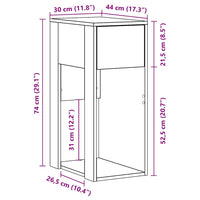 Supporto a Torre per Computer con Cassetto Nero 30x44x74 cm 858732