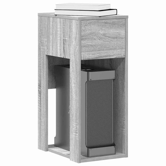 Supporto a Torre per Computer con Cassetto Grigio 30x44x74 cm 858736