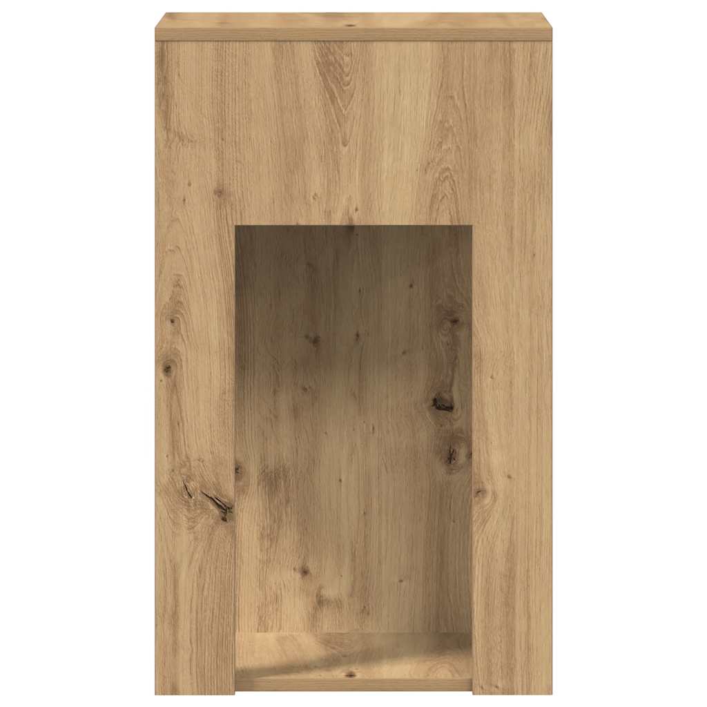 vidaXL Supporto per Computer a Torre con Cassetto Rovere 30x44x74 cm