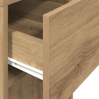 Supporto per Computer a Torre con Cassetto Rovere 30x44x74 cm 858739