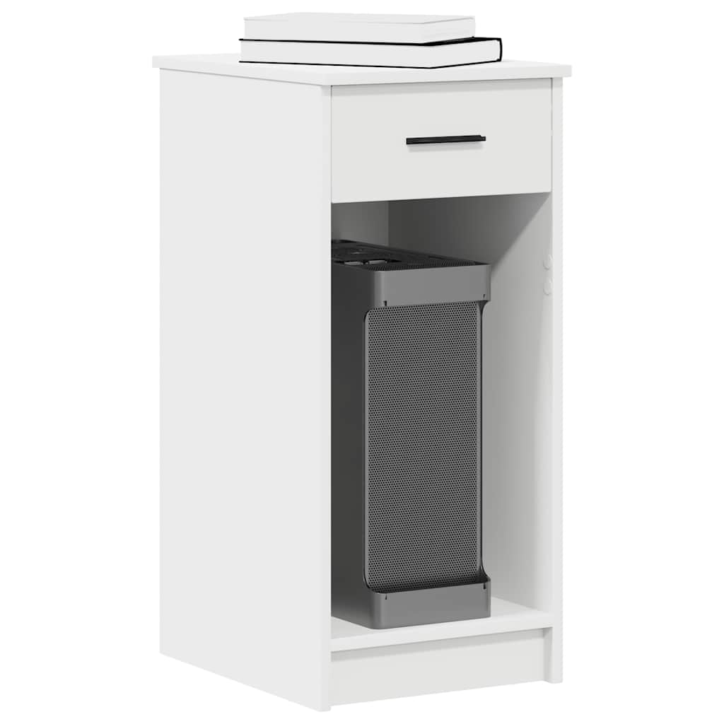 Supporto a Torre per Computer con Cassetto Bianco 35x45x77 cm 858740