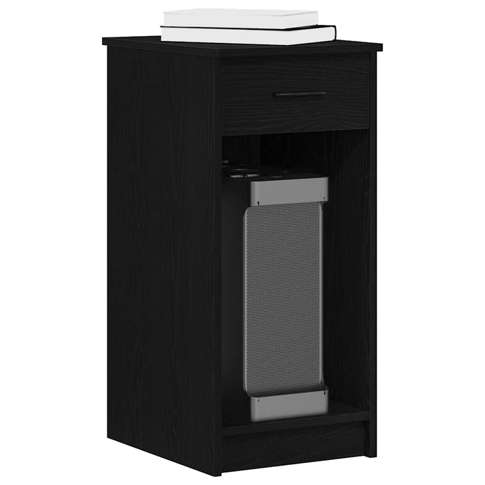 vidaXL Supporto a Torre per Computer con Cassetto Nero 35x45x77 cm