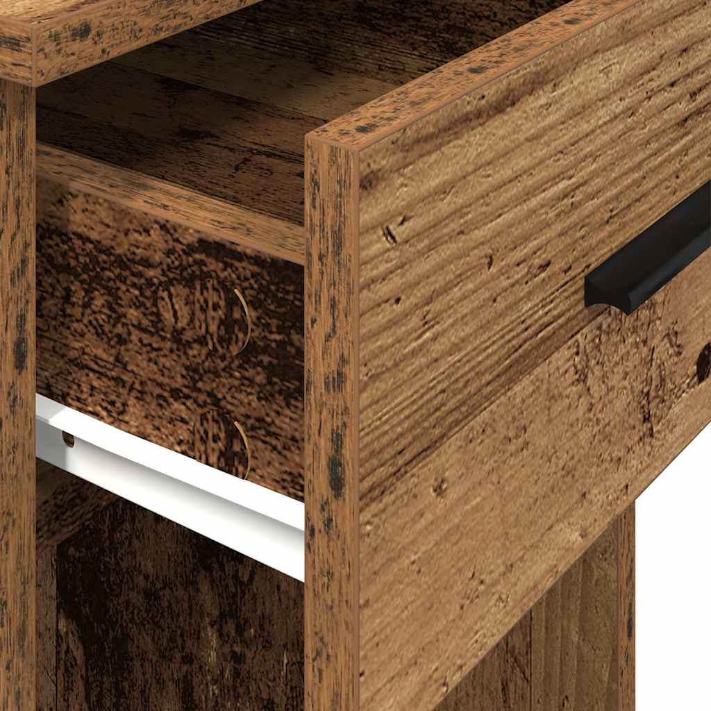 Supporto per Computer a Torre con Cassetto Antico 35x45x77 cm