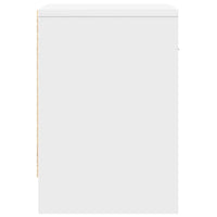 Comodino con cassetto-Tavolino da notte Bianco 39x28x41 cm