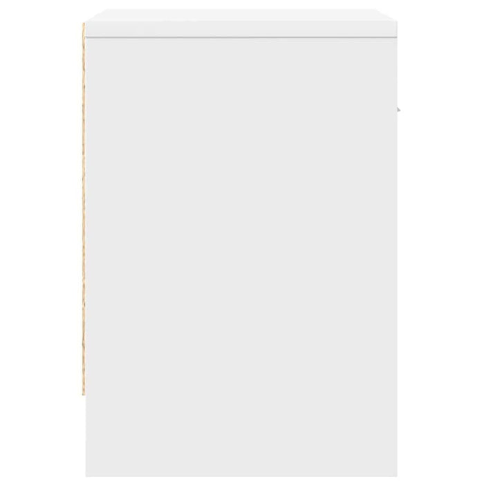 Comodino con cassetto-Tavolino da notte Bianco 39x28x41 cm