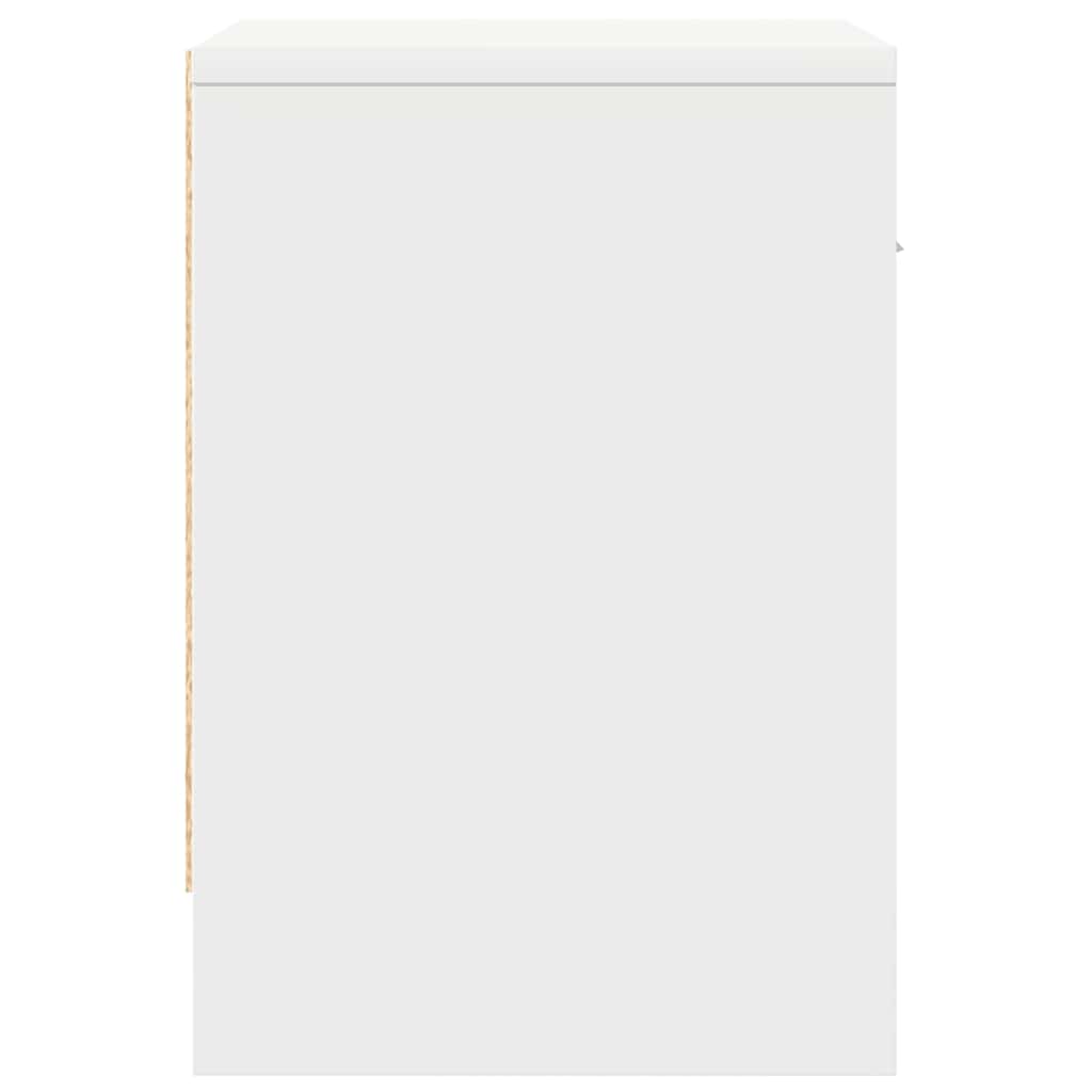 vidaXL Comodino con Cassetto Bianco 39x28x41 cm