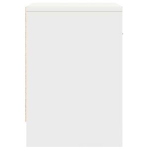 vidaXL Comodino con Cassetto Bianco 39x28x41 cm