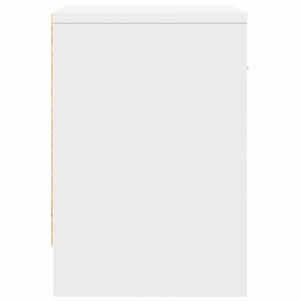 Comodini 2 pz con Cassetto Bianco 39x28x41 cm