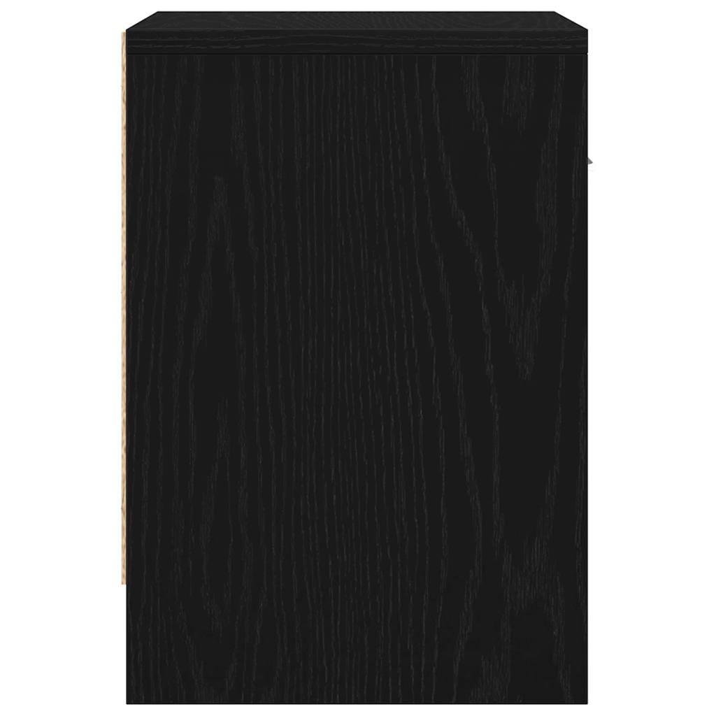 Comodino con Cassetto Nero 39x28x41 cm 858751