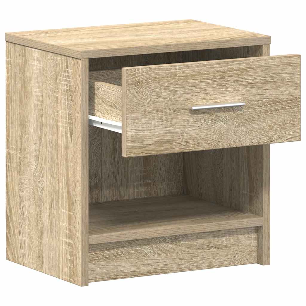 vidaXL Comodini 2 pz con Cassetto Rovere Sonoma 39x28x41 cm
