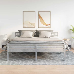 Comodini 2 pz con Cassetto Grigio Cemento 39x28x41 cm 858756