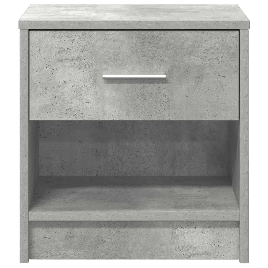 Comodini 2 pz con Cassetto Grigio Cemento 39x28x41 cm 858756